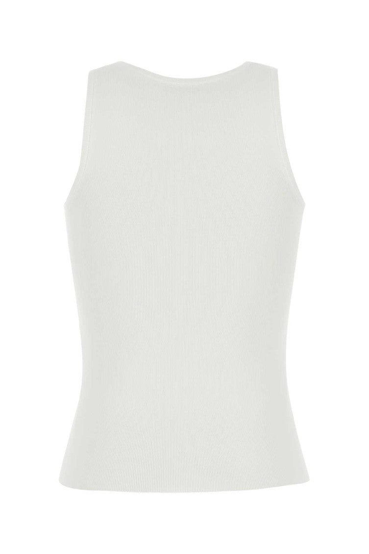 White viscose blend tank top 2