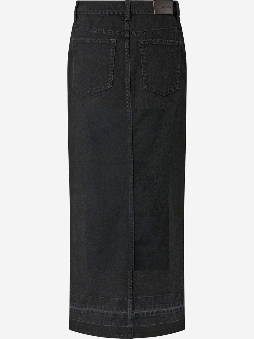 Black Denim Maxi Skirt 2
