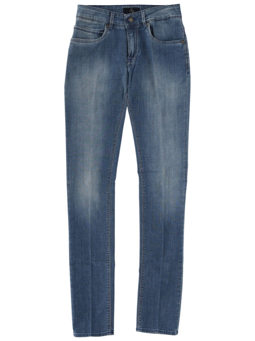 Blue Slim Mid Rise Jeans 1