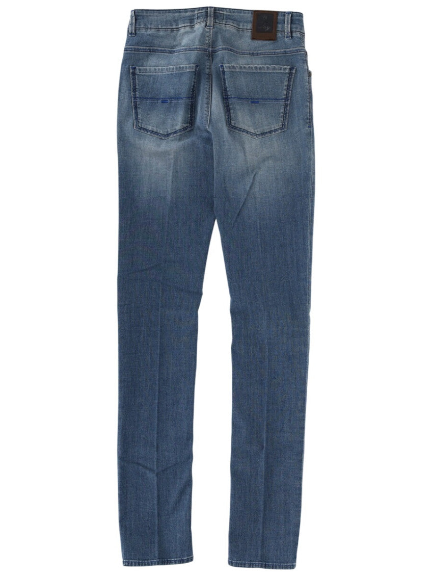 Blue Slim Mid Rise Jeans 2