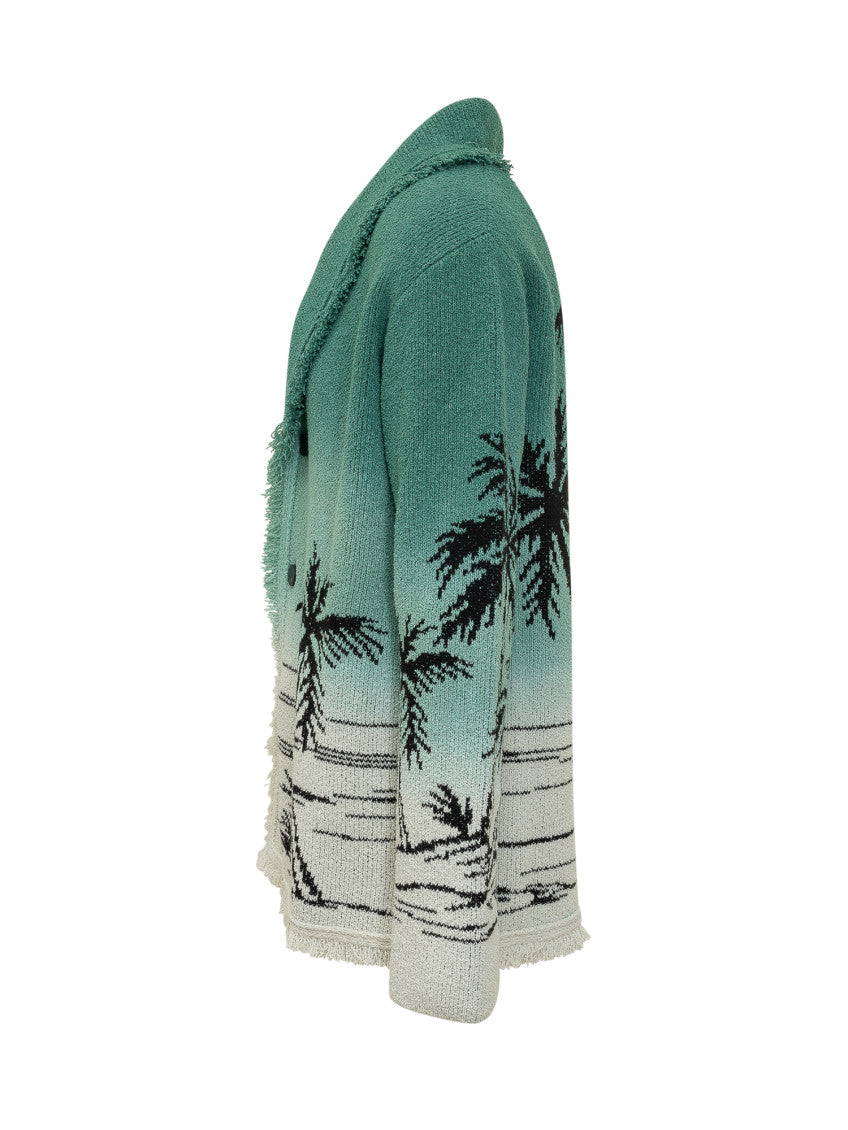 Green Jacquard Cardigans 3