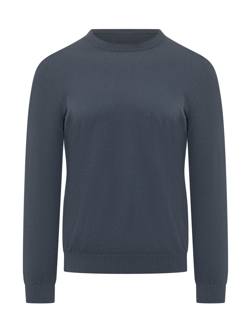 Blue Solid Regular Sweaters 1