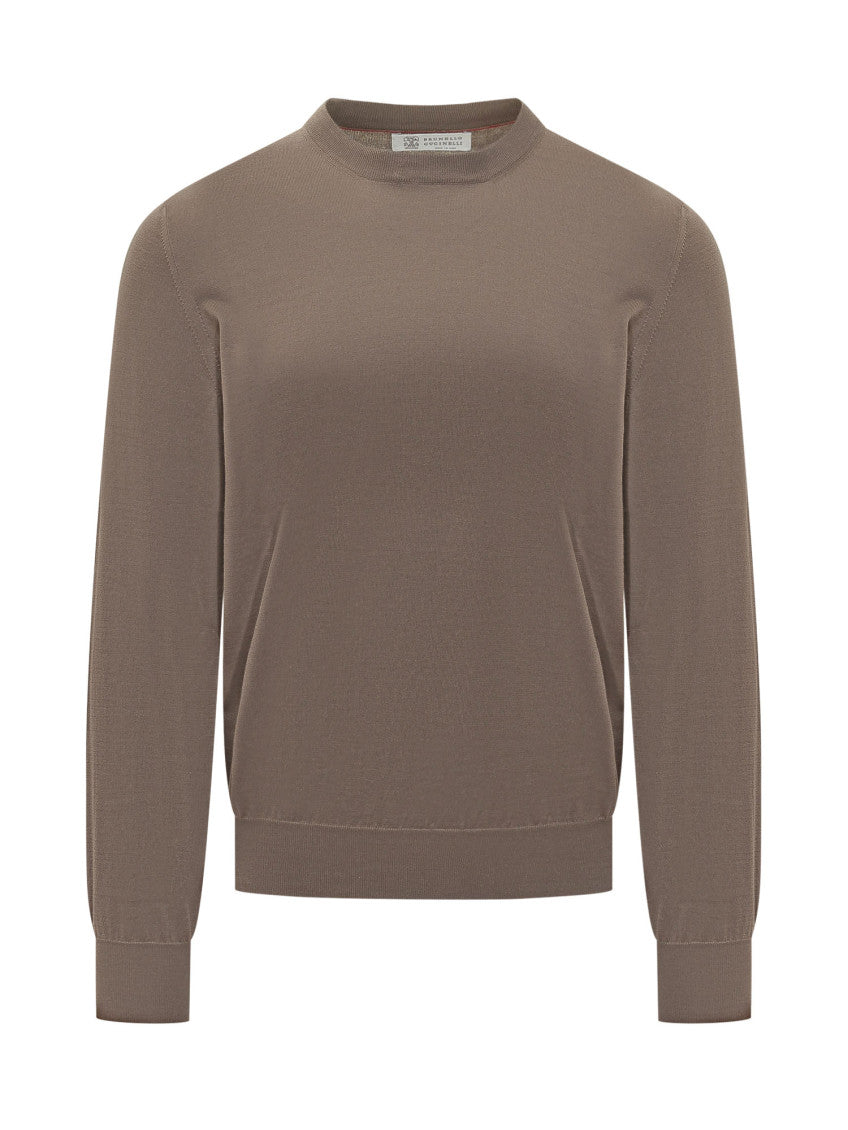 Brown Solid Regular Sweaters 1