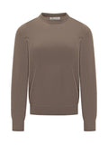 Brown Solid Regular Sweaters 1
