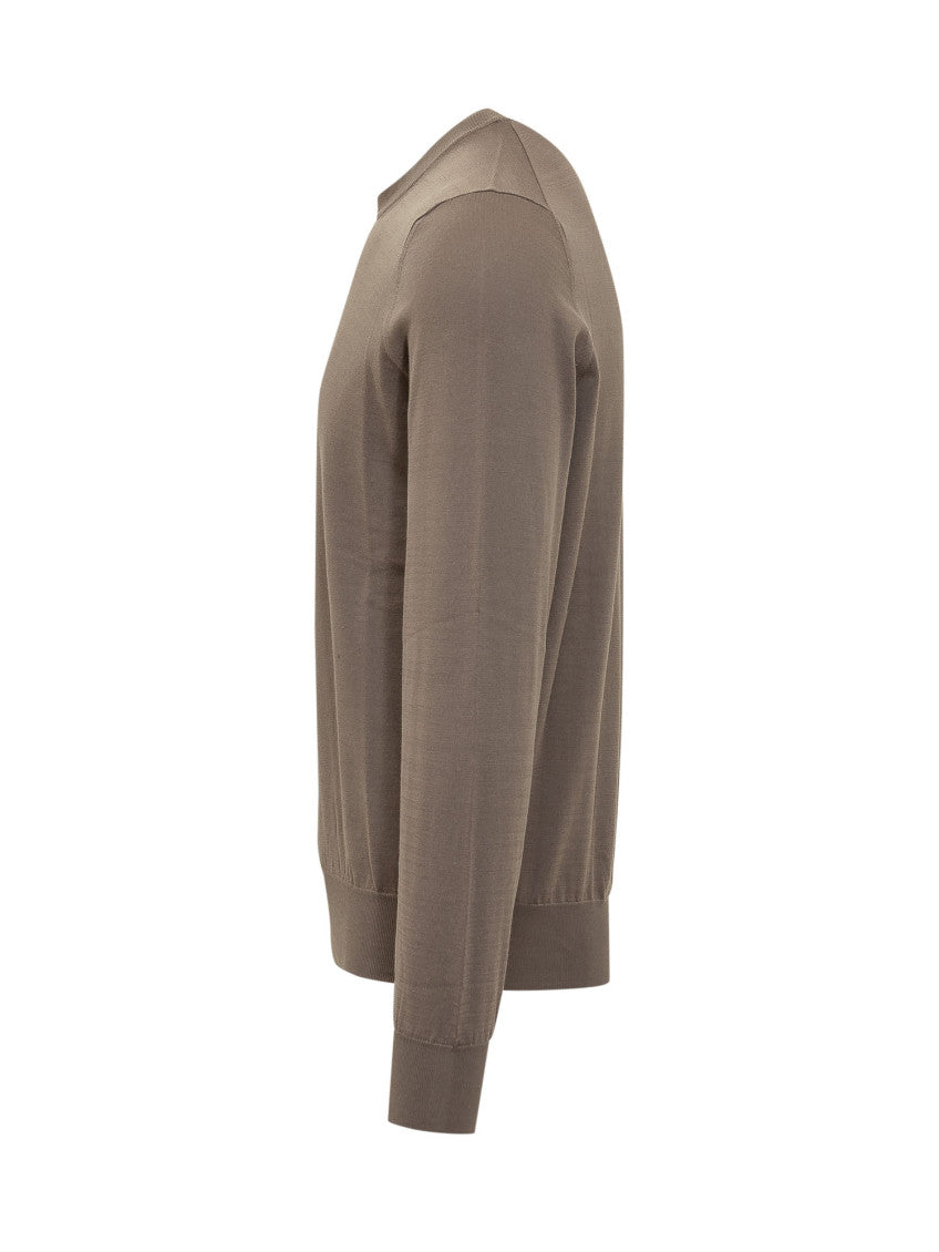 Brown Solid Regular Sweaters 3