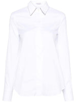 White Cotton Poplin Stretch Shirt 1