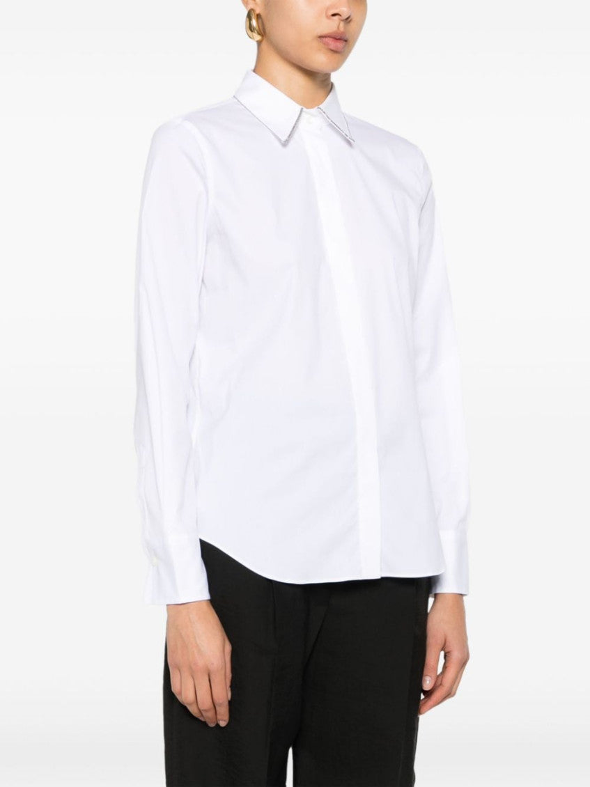 White Cotton Poplin Stretch Shirt 2