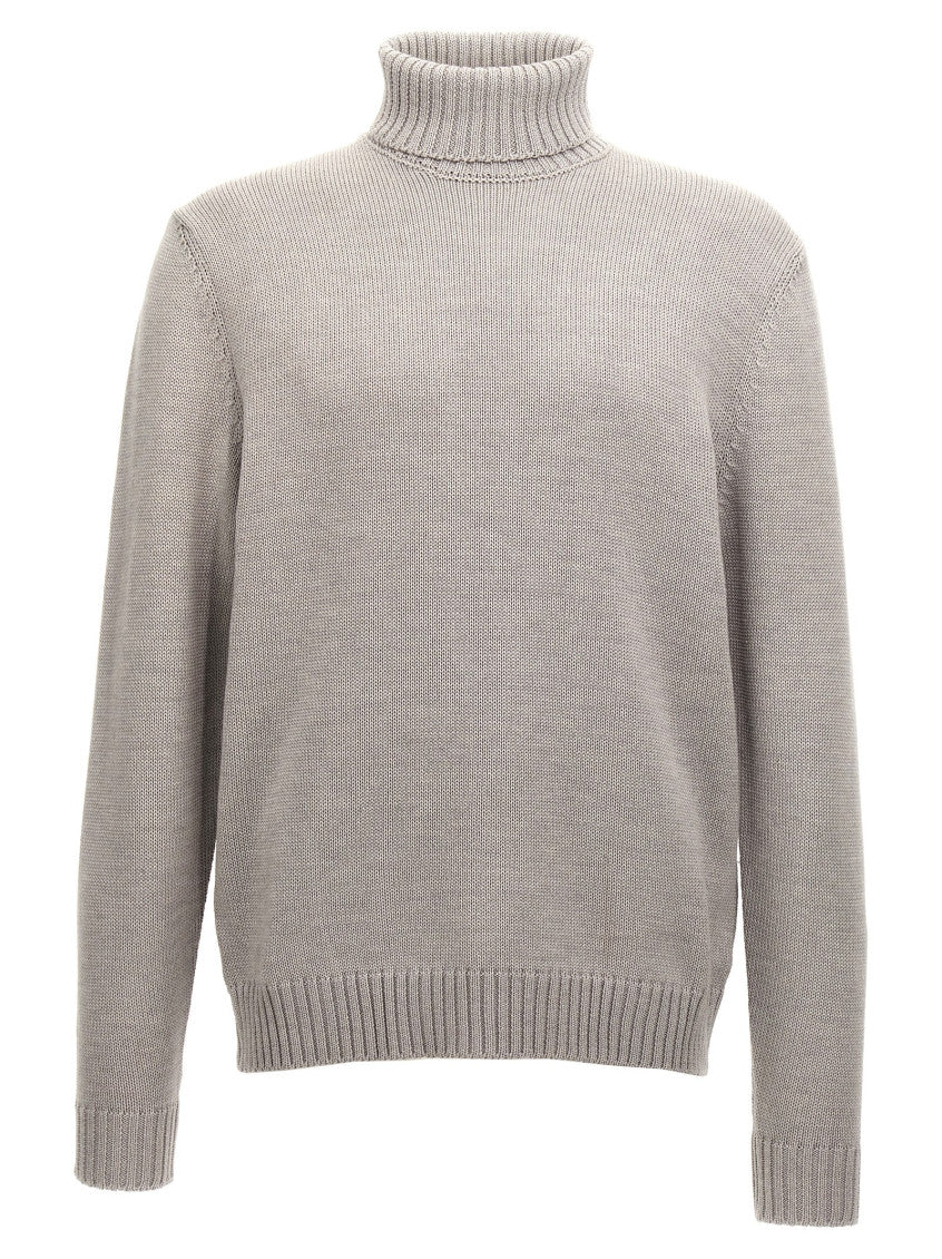 Grey Turtle-Neck Sweater 1