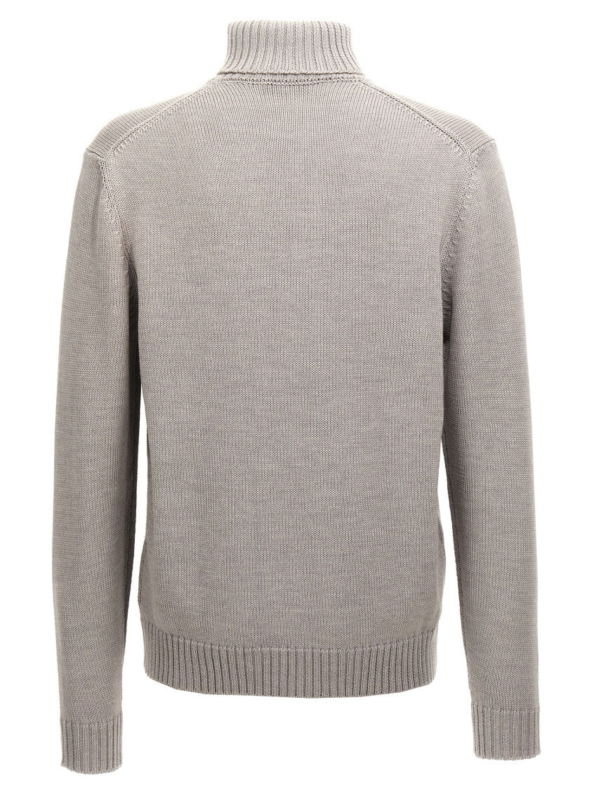 Grey Turtle-Neck Sweater 2