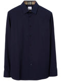 Navy Blue Logo Cotton Shirt 1