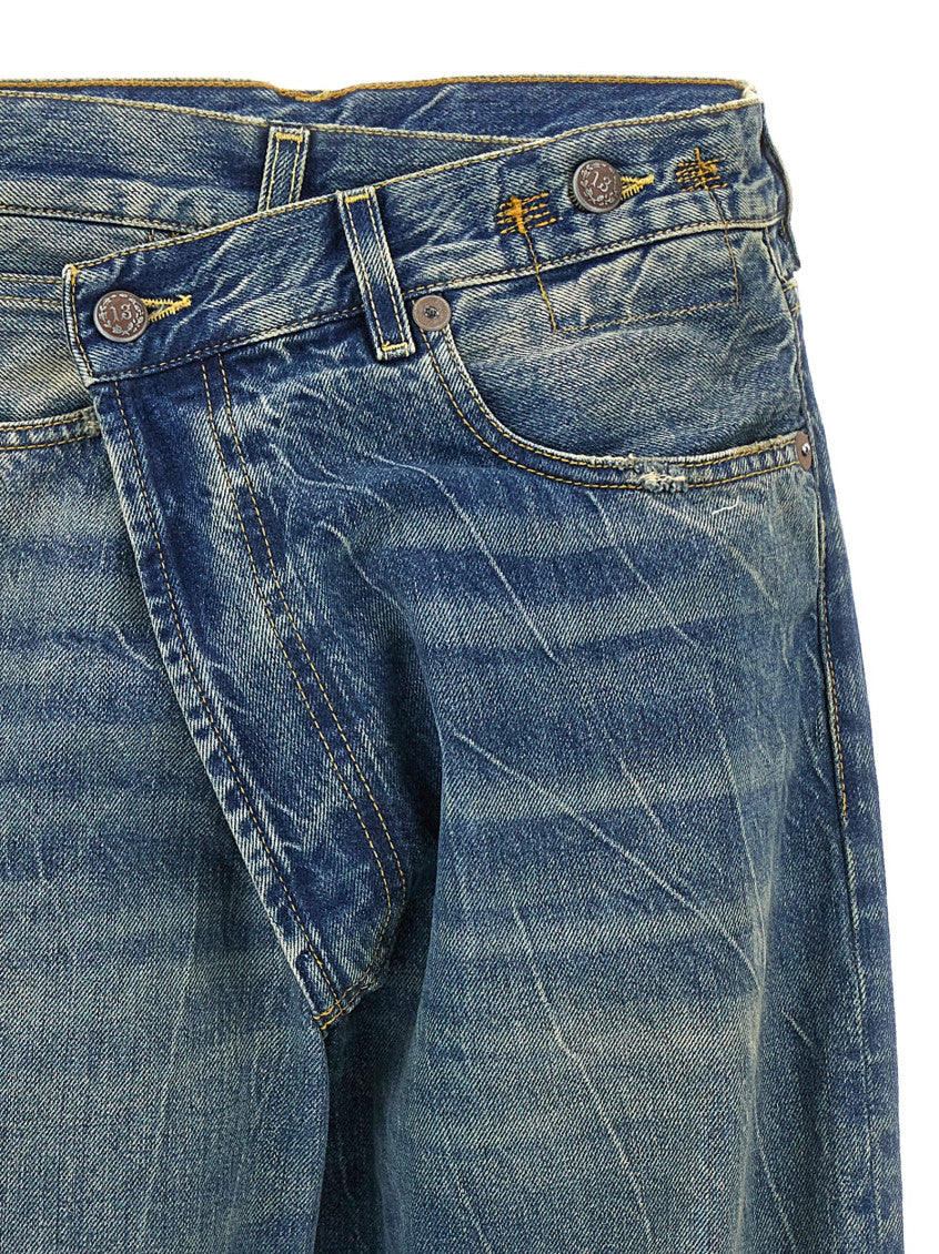 Blue R13 CROSS OVER JEANS 3