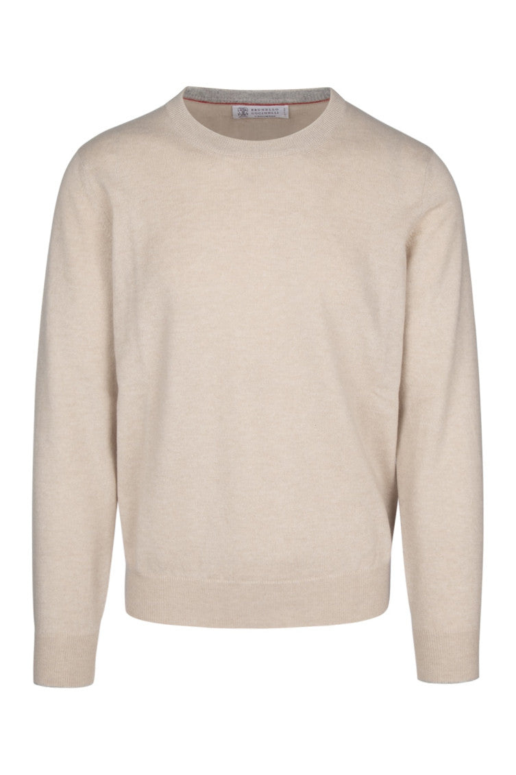 Beige Round Neck Sweater 1