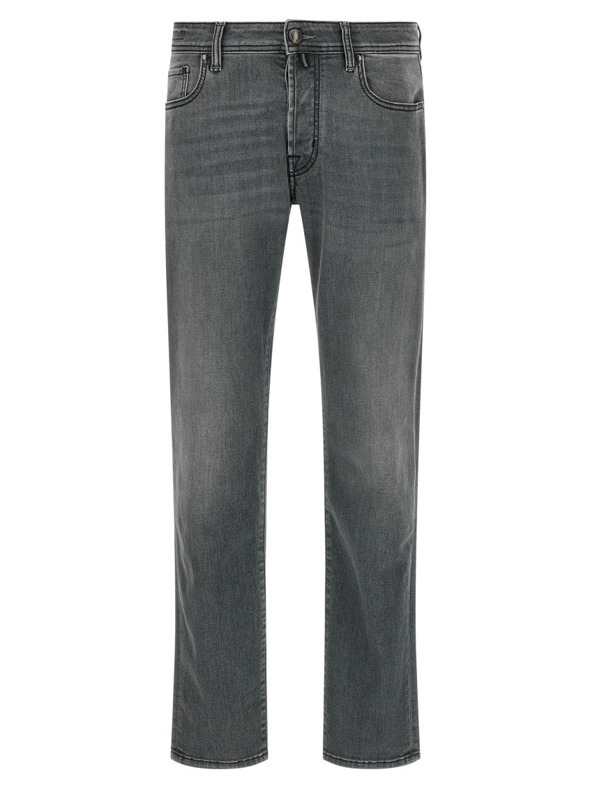 Grey Slim Mid Rise Jeans 1
