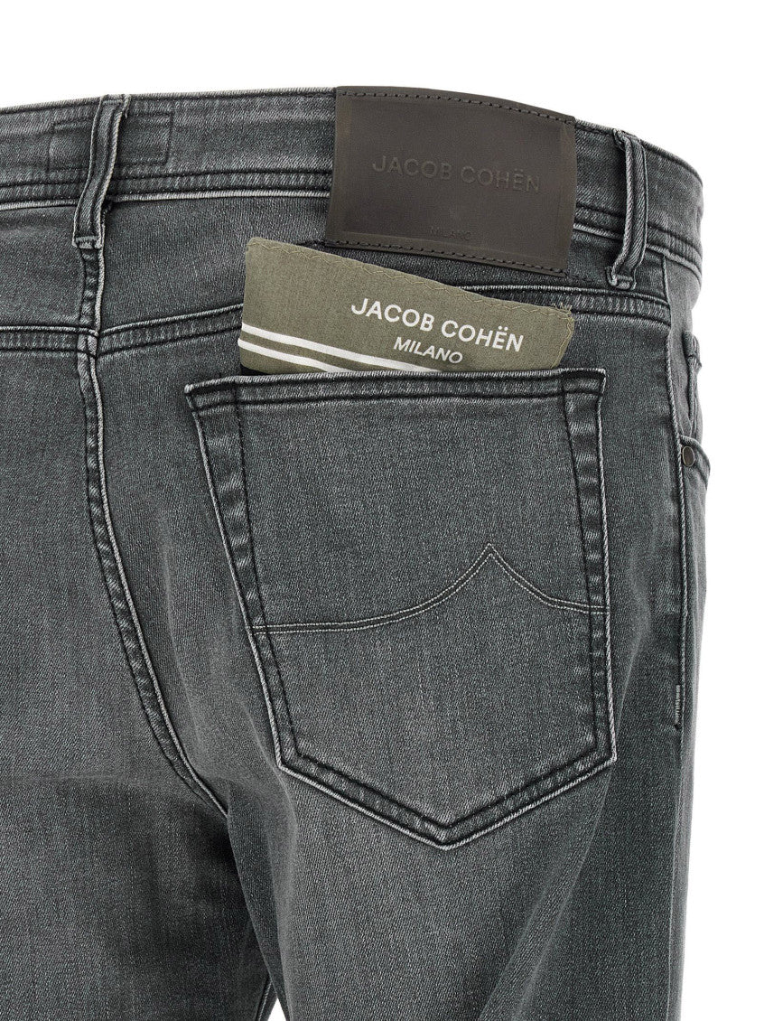 Grey Slim Mid Rise Jeans 4