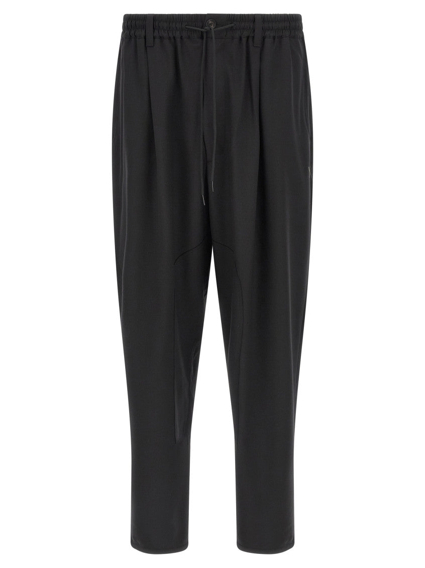 Black Relaxed Drawstring Pants 1