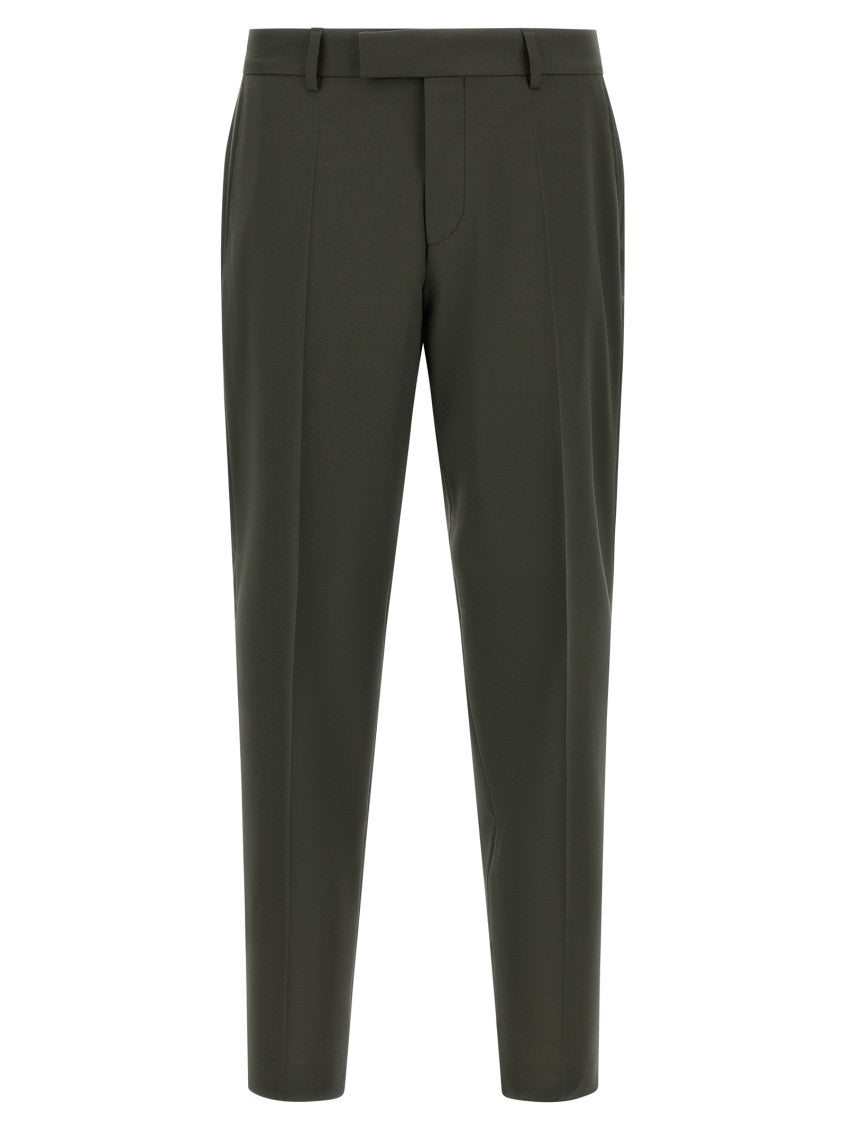 Green Flat Front Pants 1