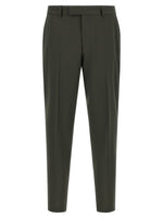 Green Flat Front Pants 1