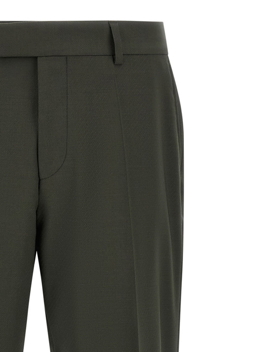 Green Flat Front Pants 3