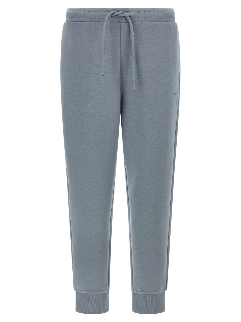 Grey Drawstring Logo Joggers 1