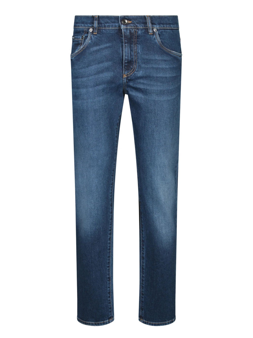 Blue Mid Rise Jeans 1