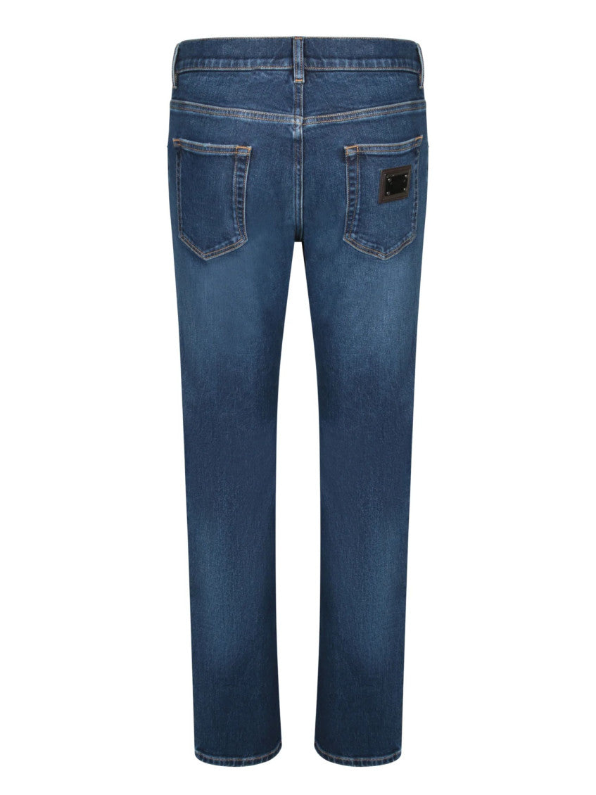 Blue Mid Rise Jeans 2