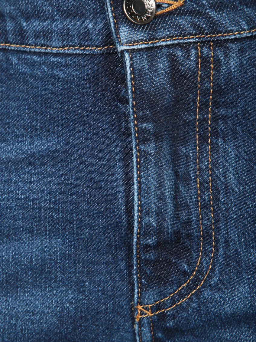 Blue Mid Rise Jeans 3