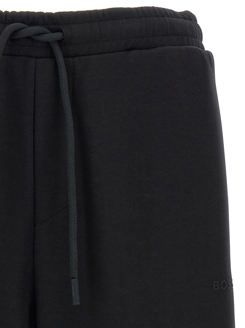 Black Drawstring Logo Joggers 3