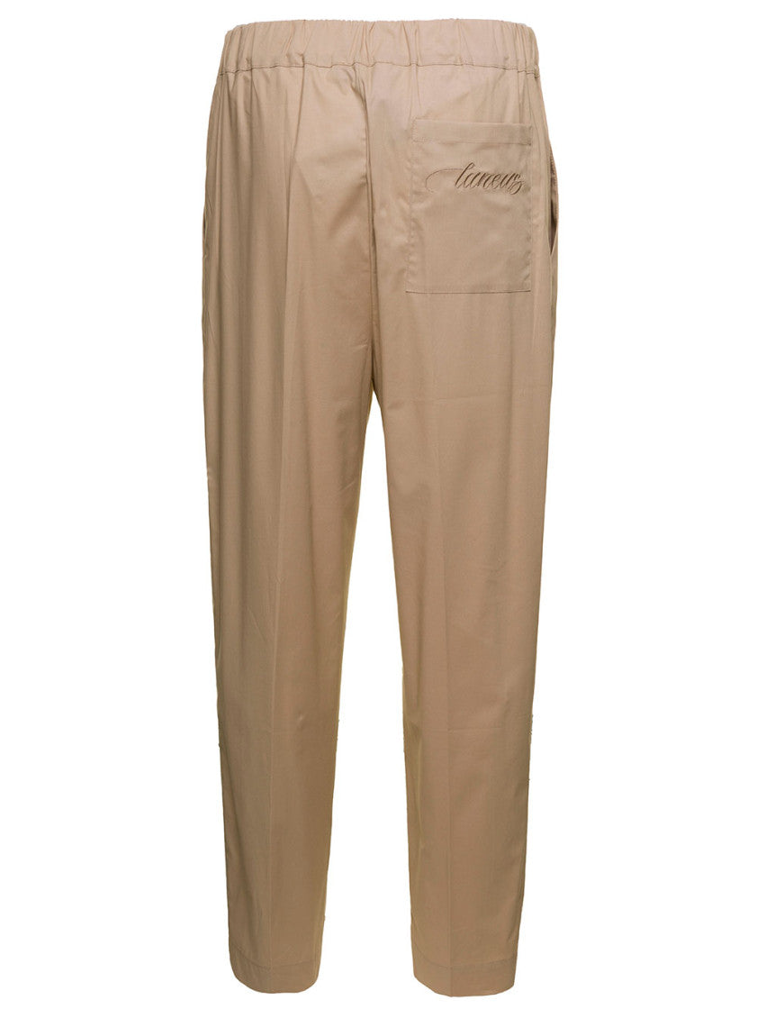 Beige Loose Elasticated Pants 2