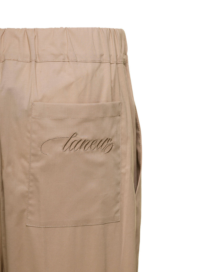 Beige Loose Elasticated Pants 3