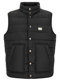 Black Quilted Logo Jacket 1