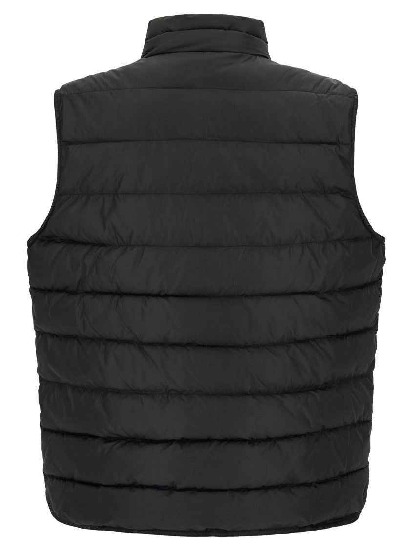 Black Quilted Logo Jacket 2