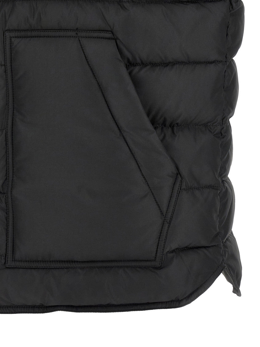 Black Quilted Logo Jacket 4