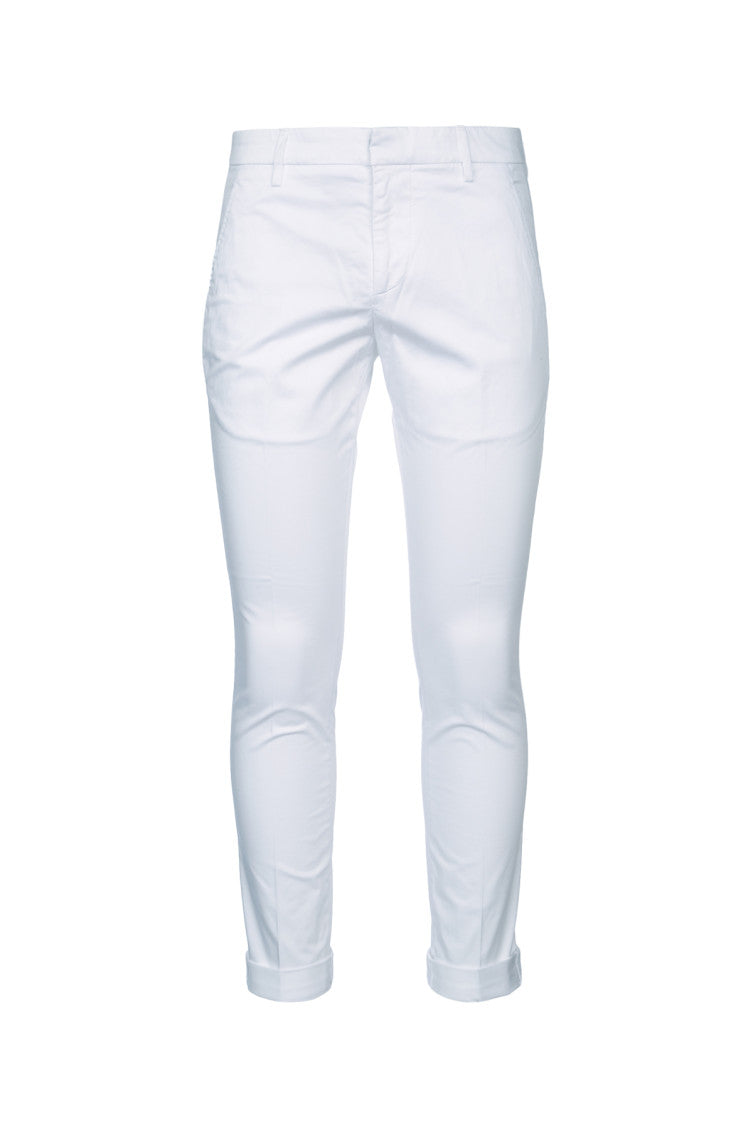 White Flat Front Pants 1