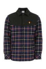 Navy Blue Check Overshirt 1