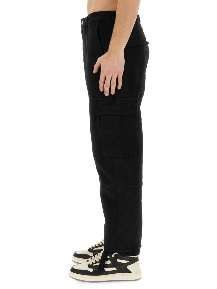 Black Regular Cargo Pants 4