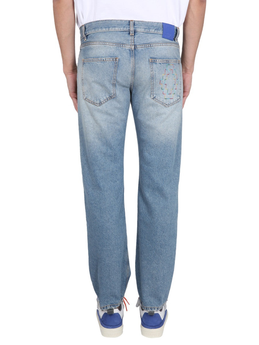 Blue Slim Mid Rise Jeans 3