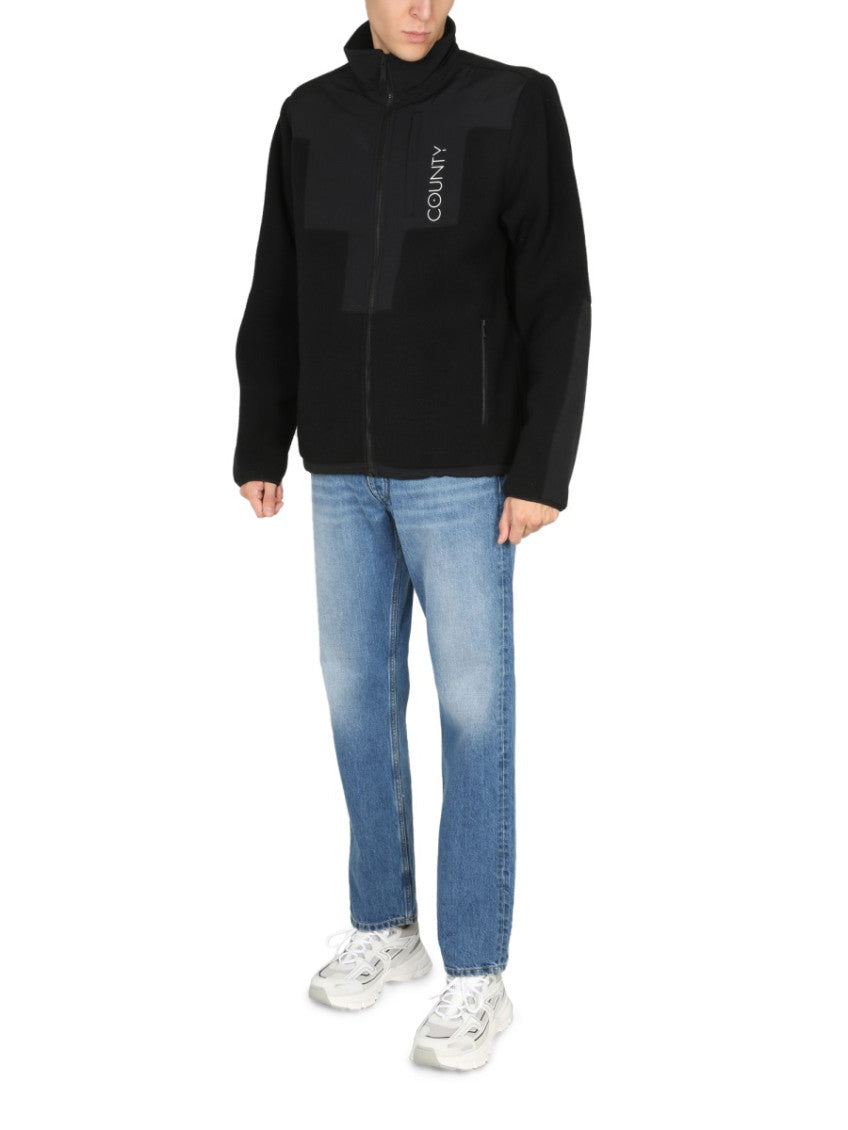 Black Mock Collar Jacket 2