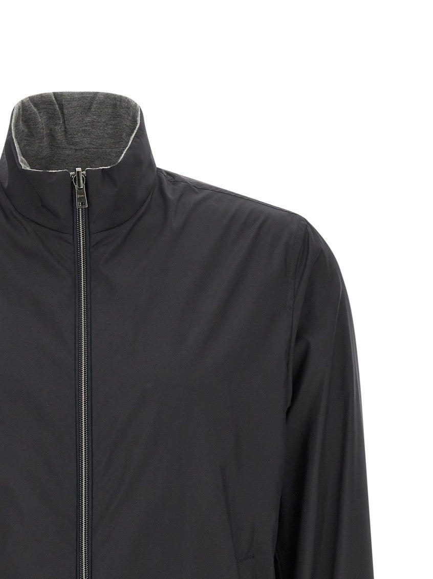 Navy Blue Reversible Jacket 4