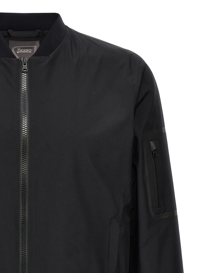 Black Solid Polyester Jacket 3