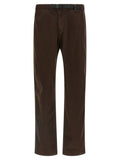 Brown Relaxed Flat Front Pants 1
