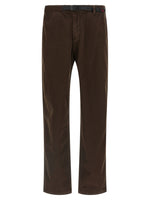 Brown Relaxed Flat Front Pants 1