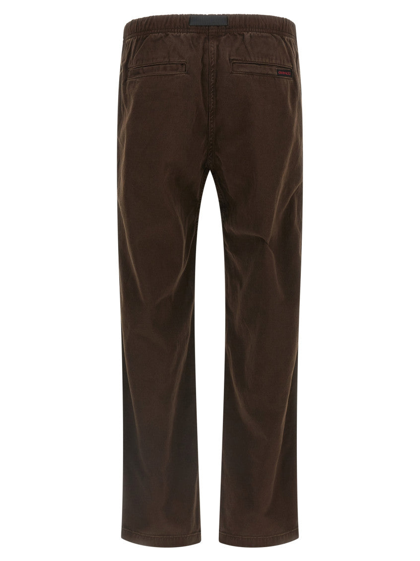 Brown Relaxed Flat Front Pants 2