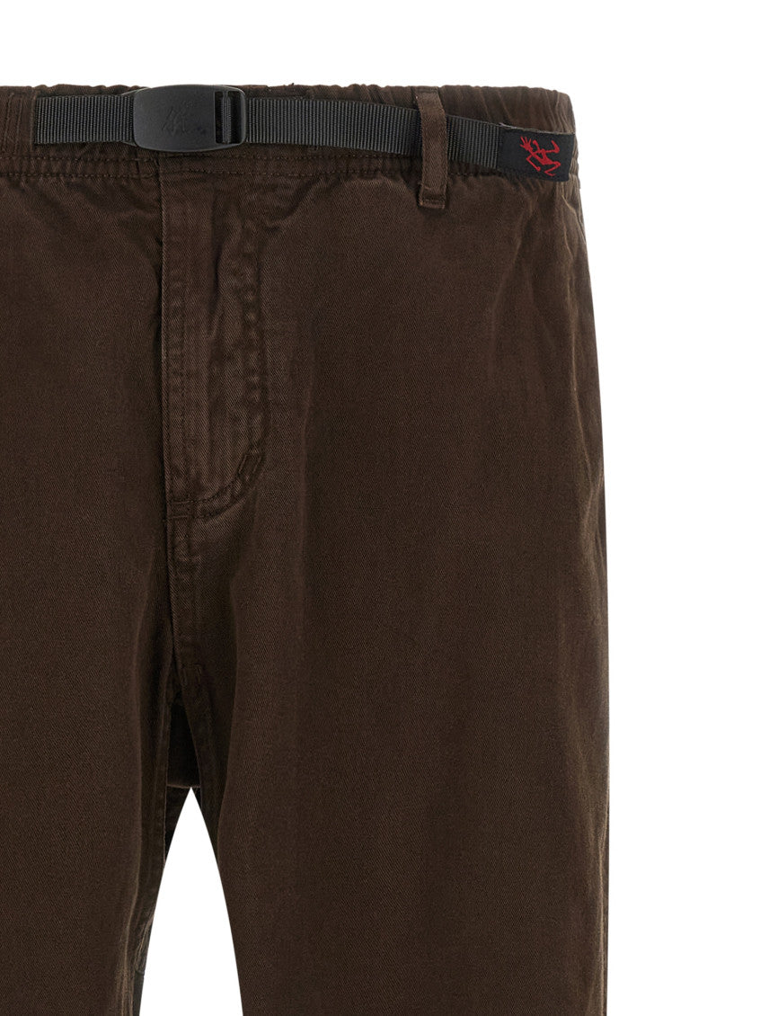 Brown Relaxed Flat Front Pants 3