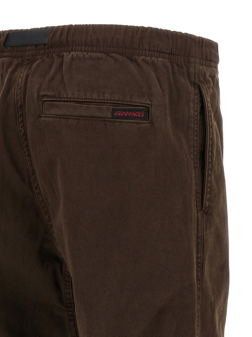 Brown Relaxed Flat Front Pants 4