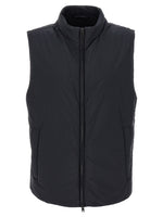 Black Solid Sleeveless Jacket 1