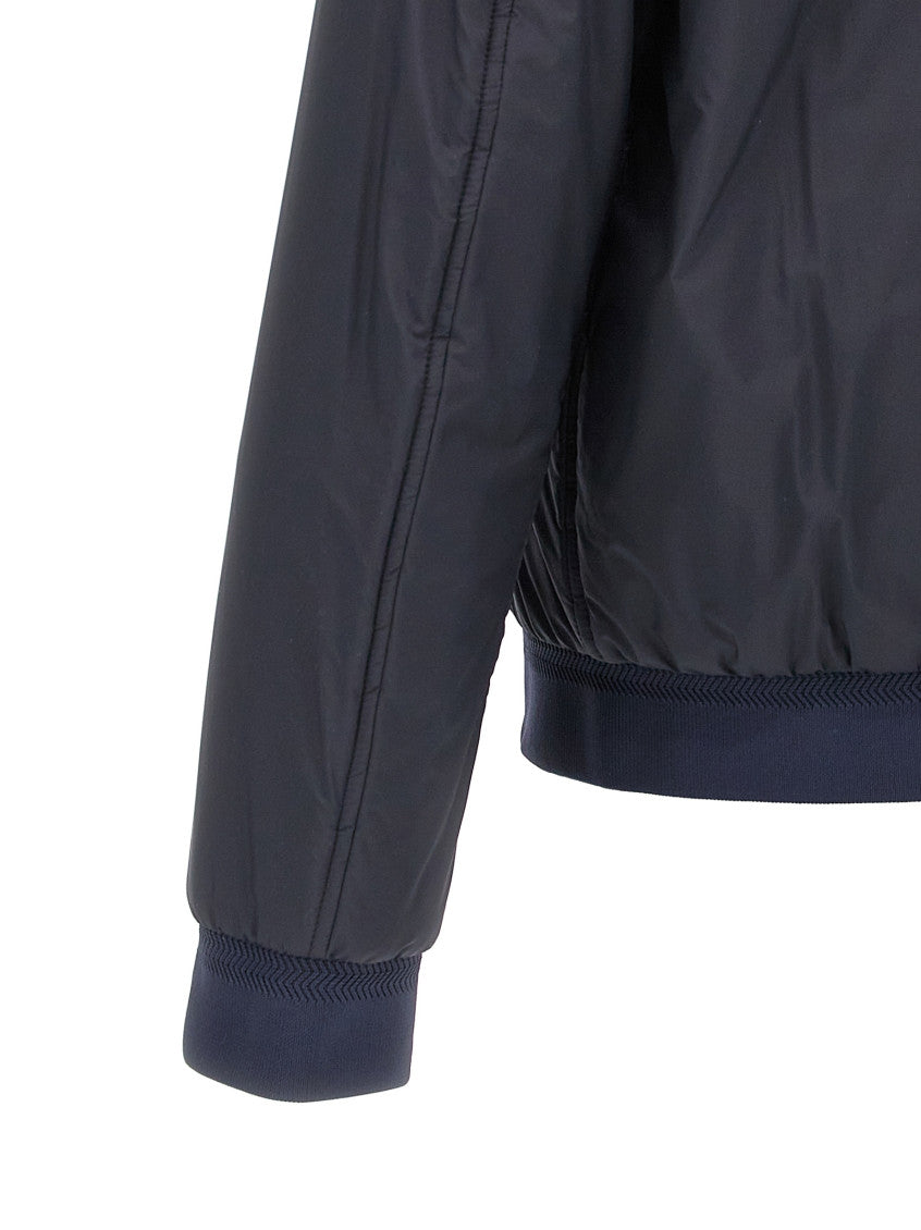 Dark Blue Solid Jacket 4