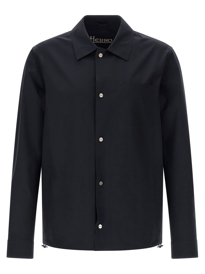 Dark Blue Shirt Collar Jacket 1