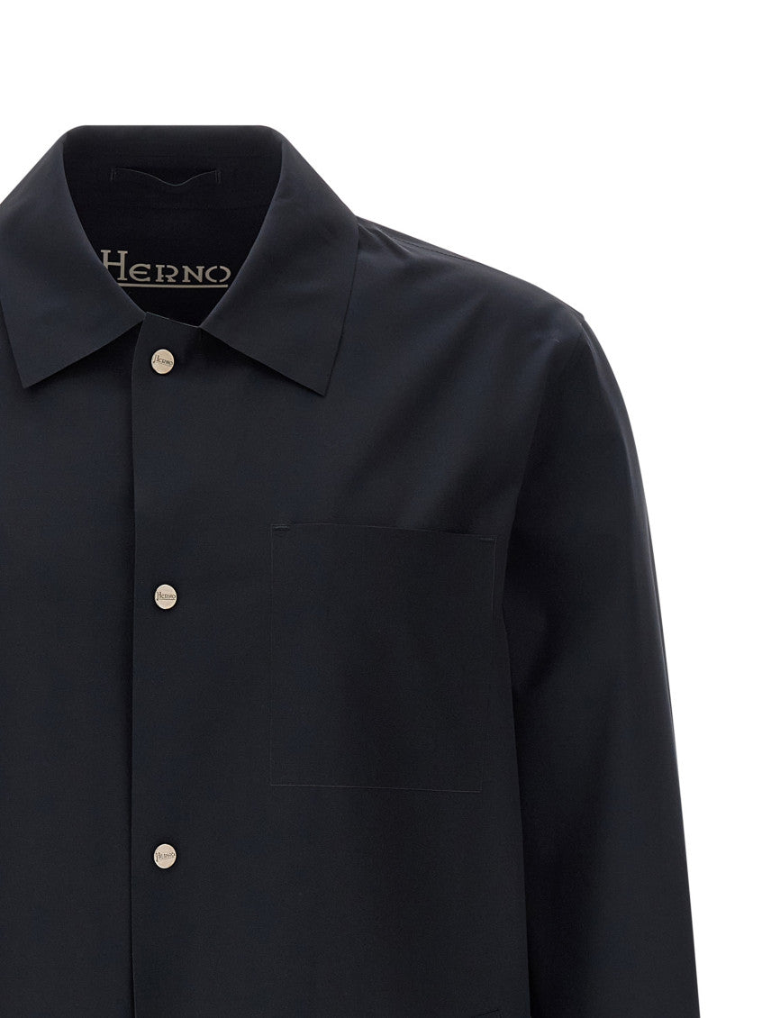 Dark Blue Shirt Collar Jacket 3