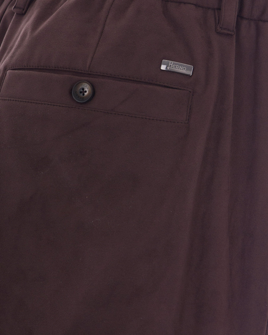 Dark Brown Regular Trousers 3