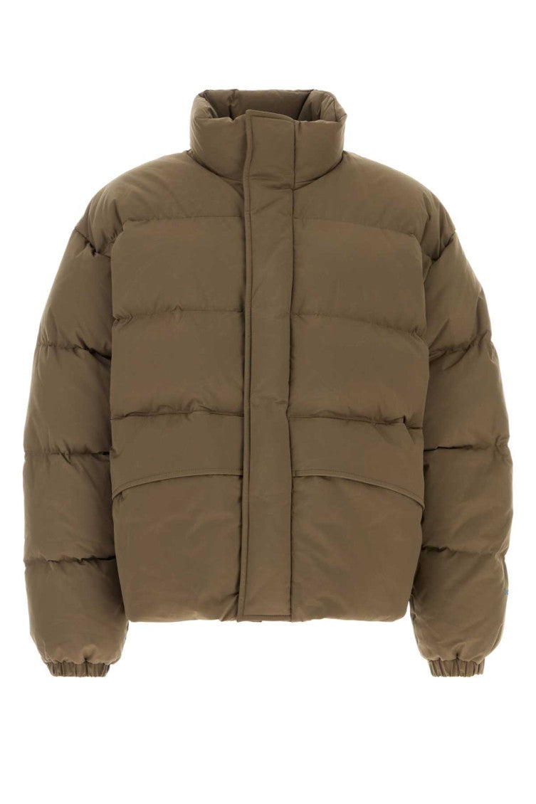 Brown Mock Collar Jacket 1